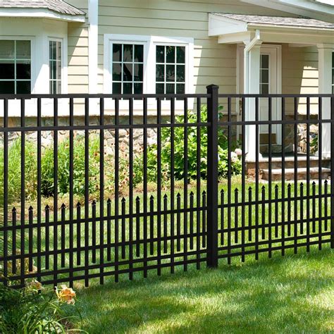 pictures of houses with metal fences|backyard metal fence styles.